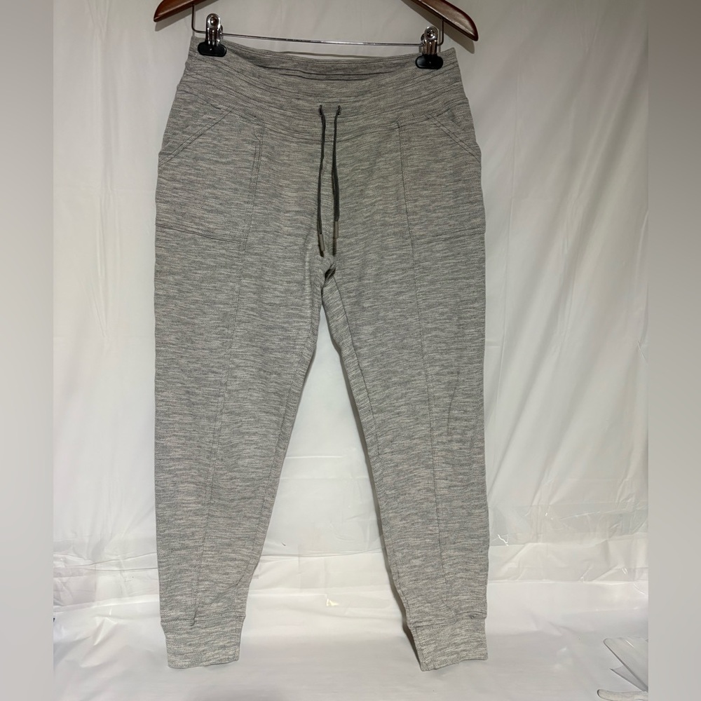 PrAna Heather Gray Knit Sweatshirt Detail